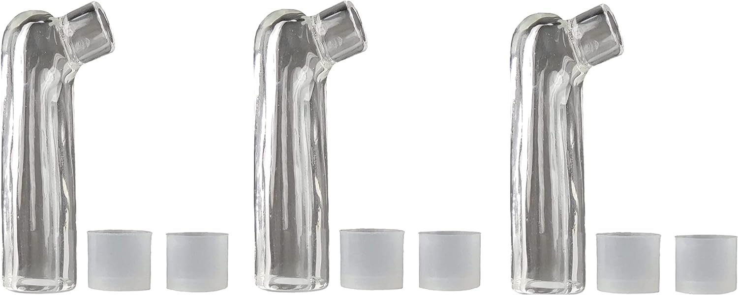 BMTick Glasmundstück für Storz & Bickel Crafty & Mighty Vaporizer – 3er Set Easy Flow Ersatzschaft aus hitzebeständigem Glas