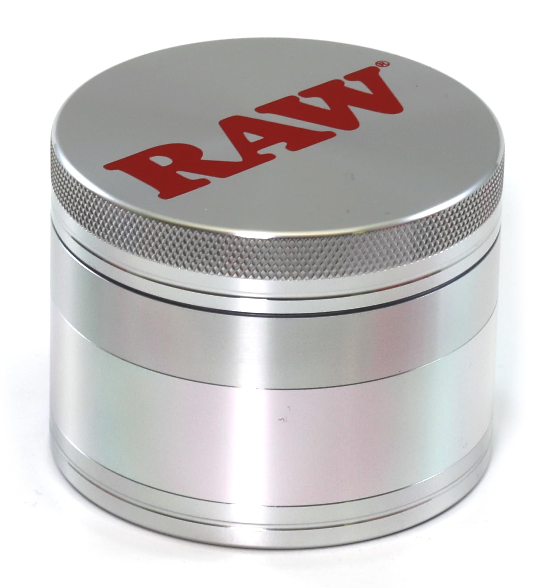 RAW Grinder 4-teilig Ø 56 mm – Hochwertiger Aluminium-Kräutermühle mit Schaufel