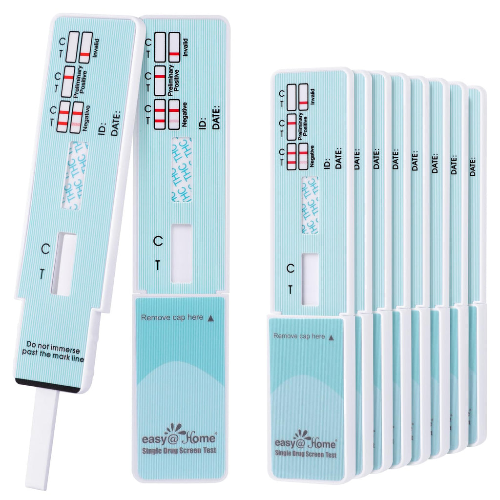Easy@Home 10× THC Drogentest – Cannabis Schnelltest Urin 50 ng/ml | Genau, schnell & einfach zu Hause anwenden (#EDTH-114)