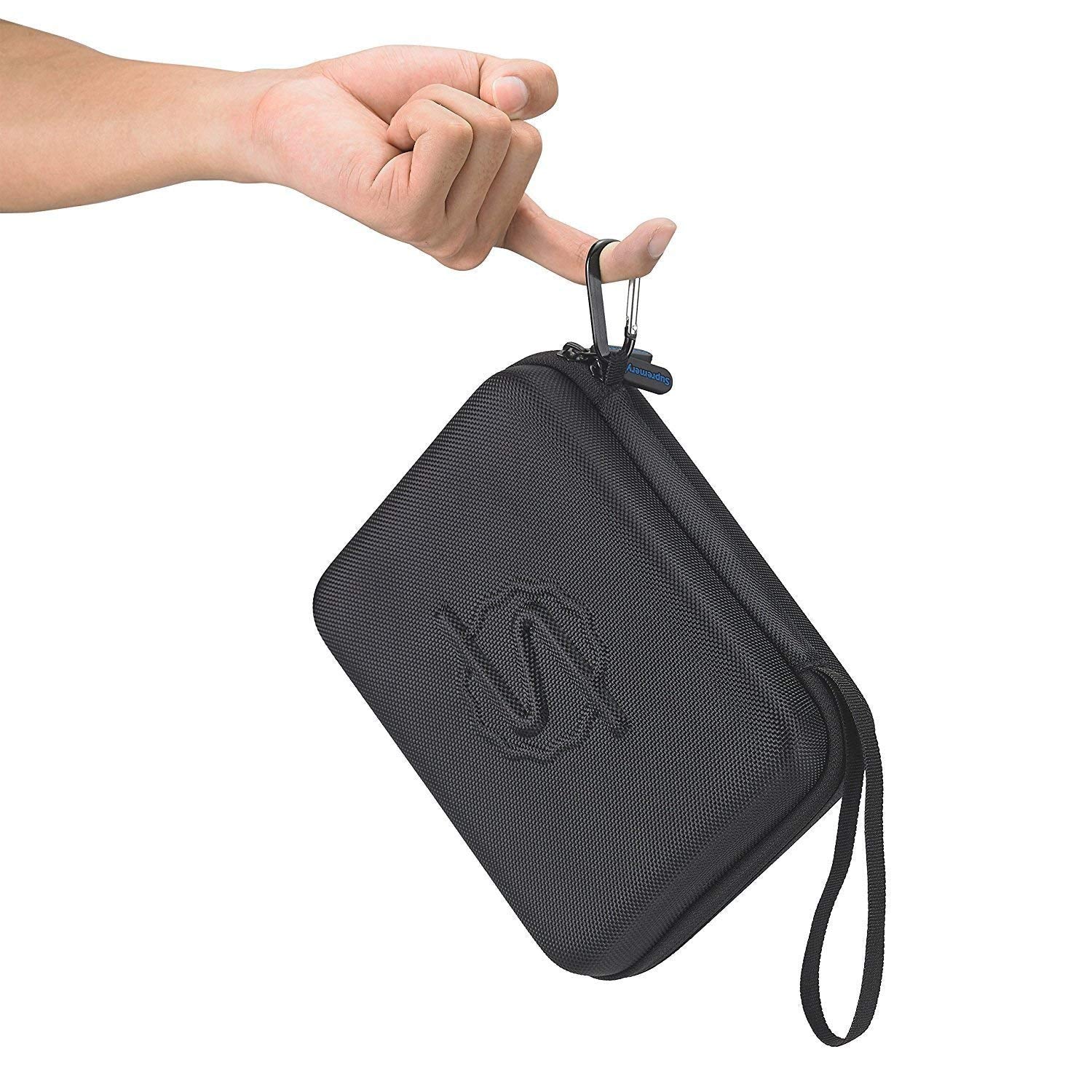 Supremery Tasche für Storz & Bickel Mighty & Mighty+ Vaporizer – Stoßfeste Tragetasche mit Zubehörfach & Handschlaufe (Schwarz-Blau)