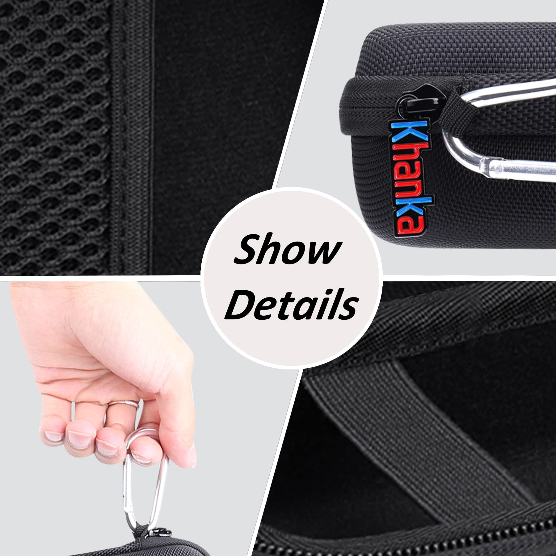 Khanka Hartschalen-Tasche für Storz & Bickel Crafty+ Vaporizer – Robustes EVA Case mit Reißverschluss & weichem Innenfutter (Schwarz)