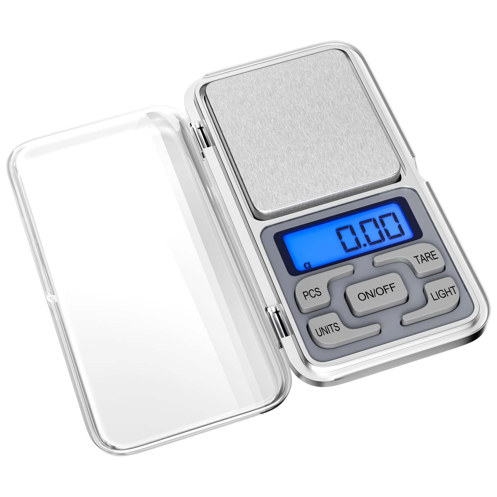 Gvolatee Digitale Taschenwaage 500 g / 0,1 g – Präzise Miniwaage mit LCD-Display, Tara-Funktion & Edelstahlfläche für Hanf, Kräuter & Schmuck