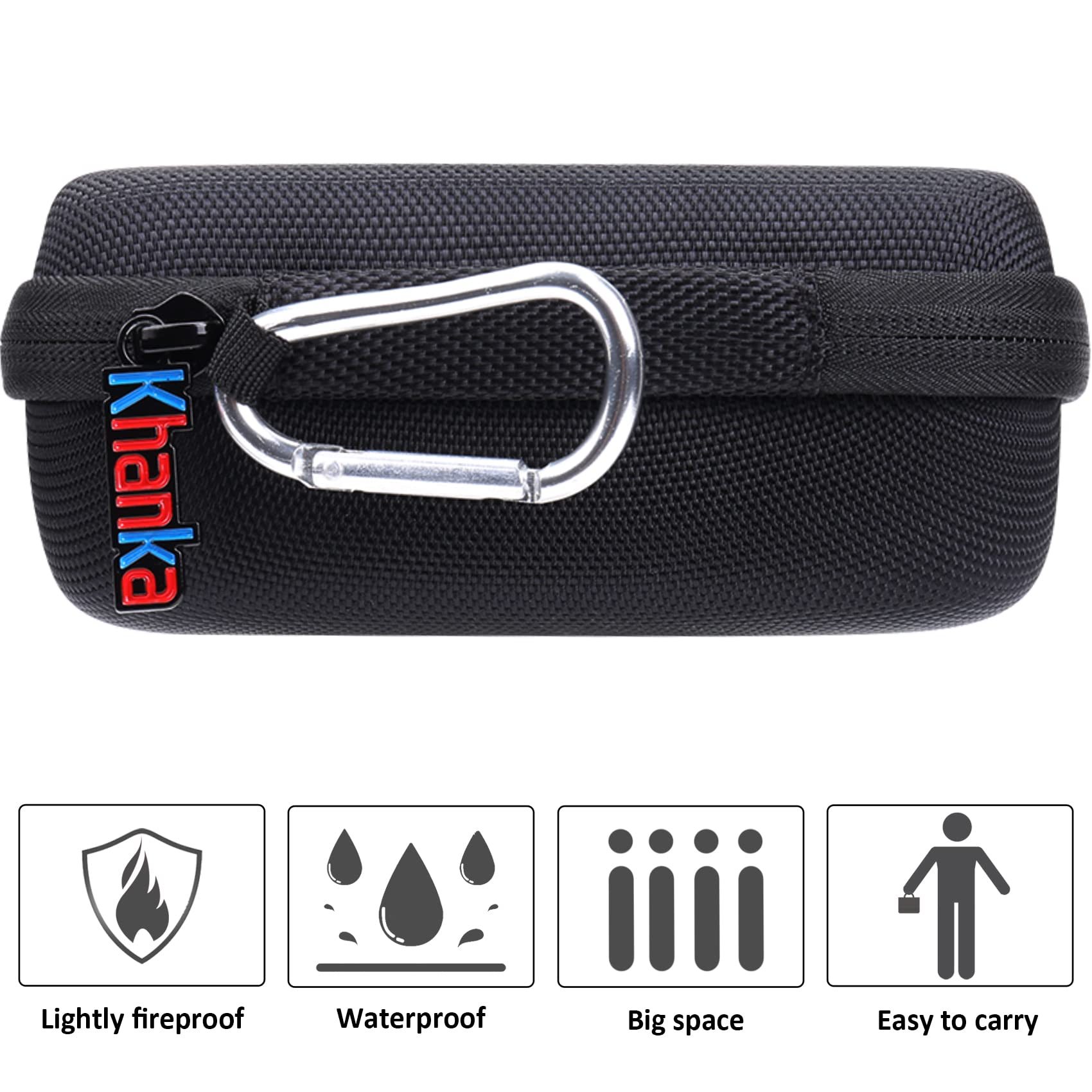 Khanka Hartschalen-Tasche für Storz & Bickel Crafty+ Vaporizer – Robustes EVA Case mit Reißverschluss & weichem Innenfutter (Schwarz)