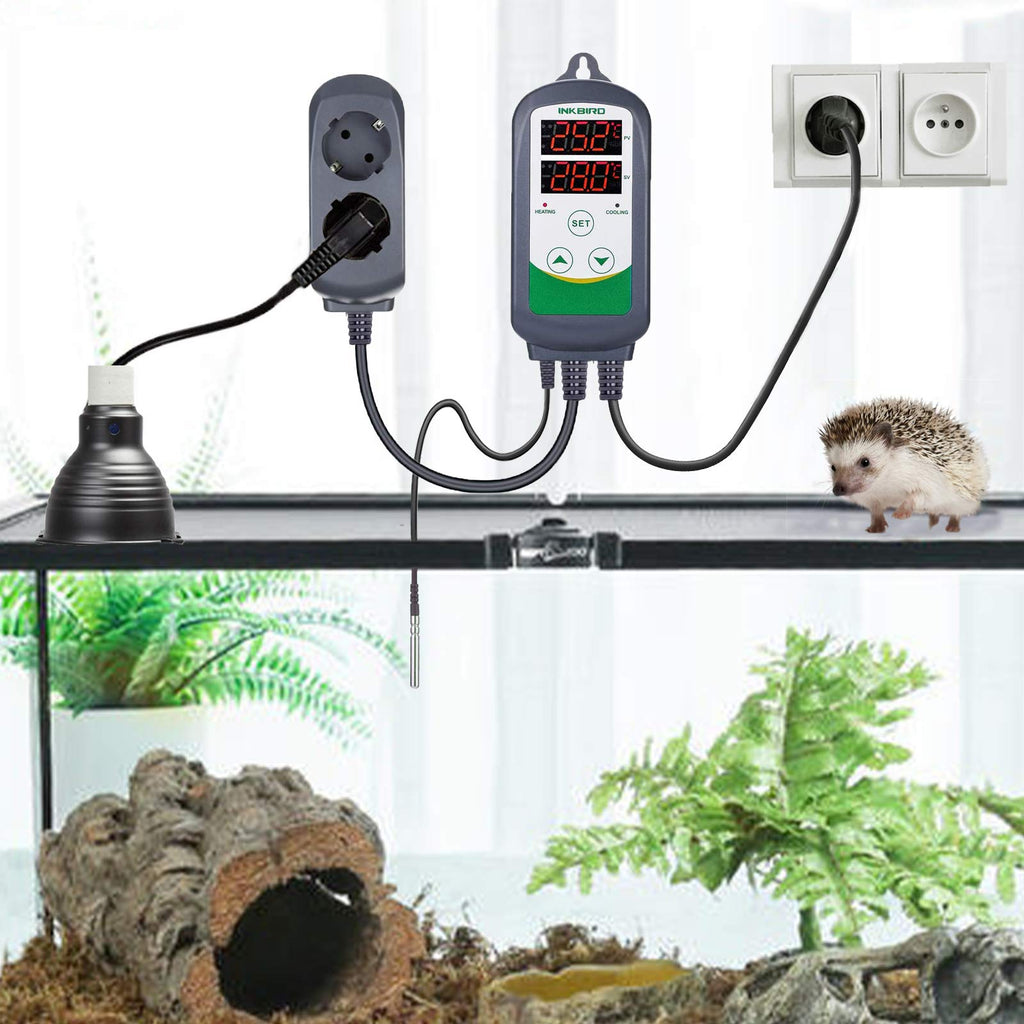 Inkbird ITC-308 Digitaler Temperaturregler | Heiz- & Kühlsteuerung | 230 V Thermostat mit Fühler & Doppelrelais