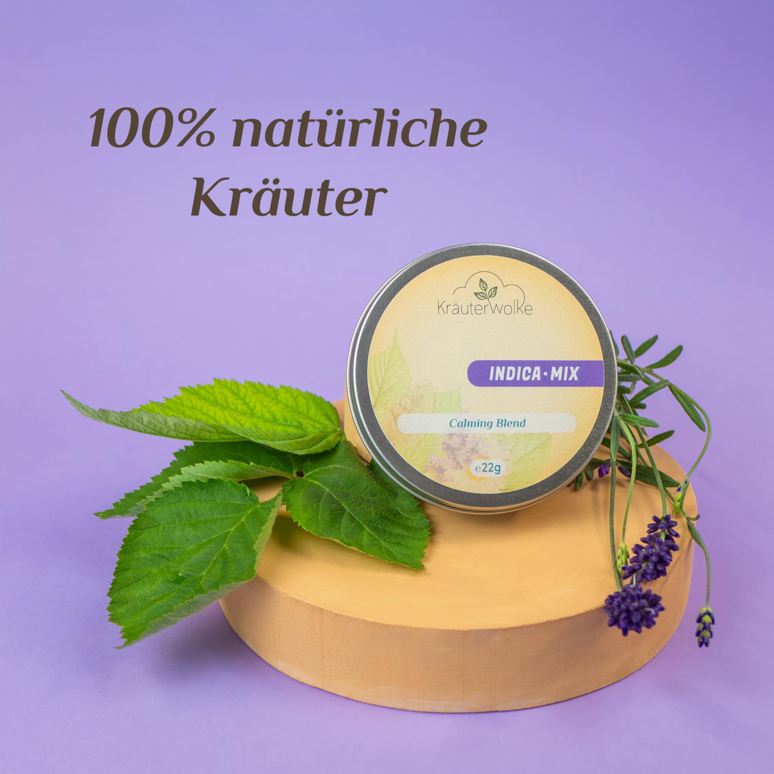 Kräuterwolke Indica Mix – Calming Blend (22 g) | 100 % natürliche Kräutermischung für Entspannung & Genuss