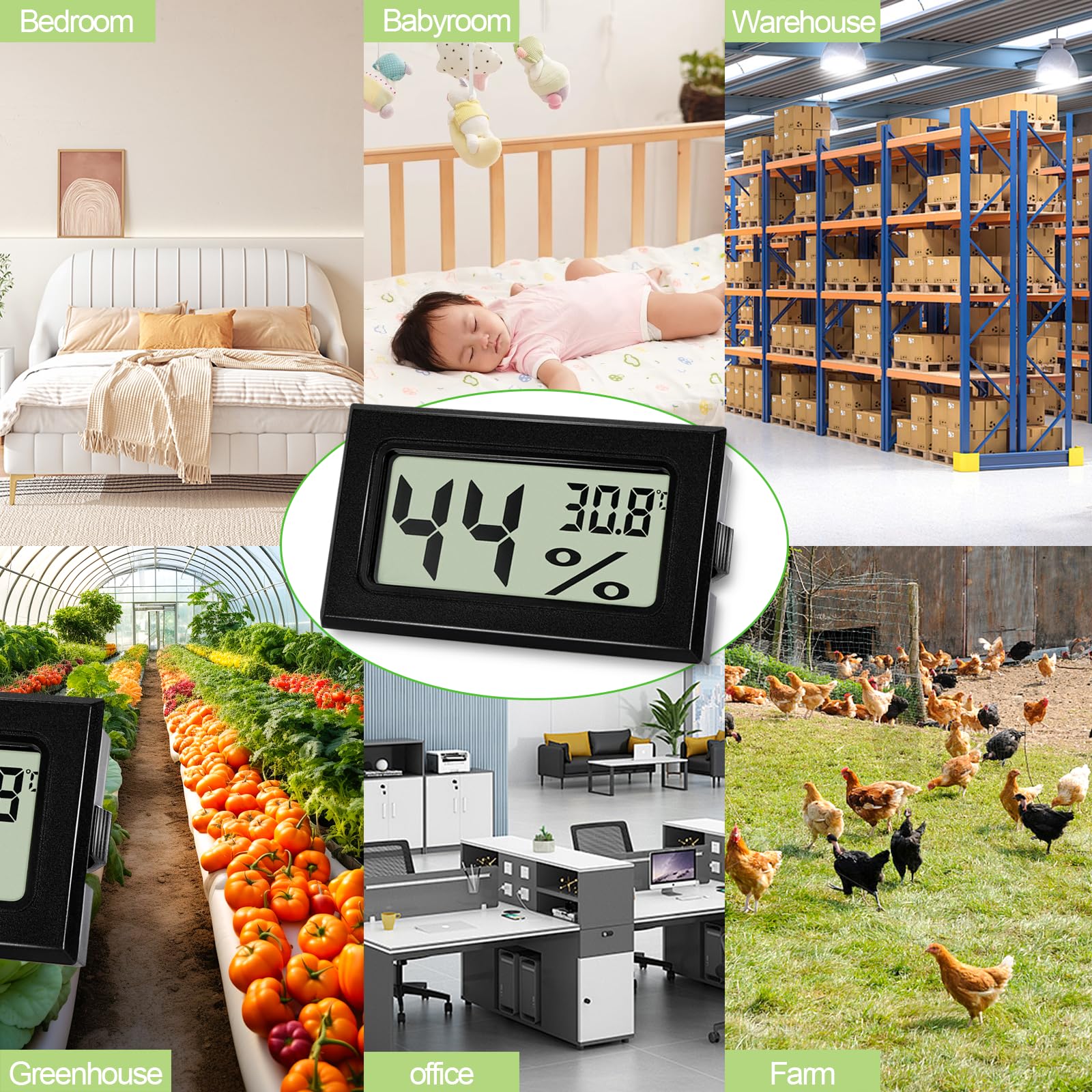 Farerkass Digital-Thermometer & Hygrometer – Präzise Klimaüberwachung für Growräume, Cannabis & Zuhause
