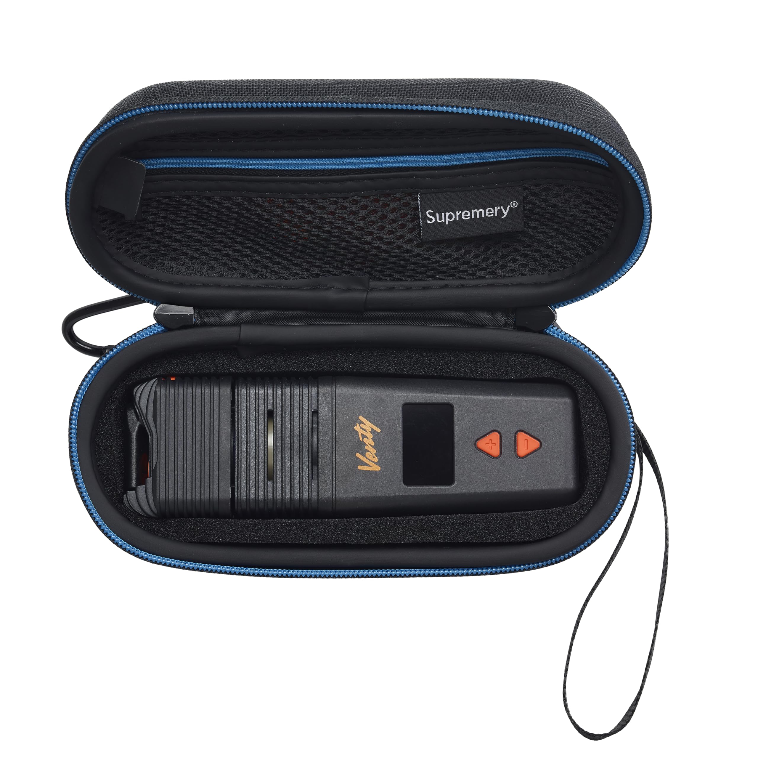 Supremery Tasche für Storz & Bickel VENTY Vaporizer – Schutz-Hülle & Reiseetui | Stoßfest, wasserabweisend & kompakt (Schwarz-Blau)