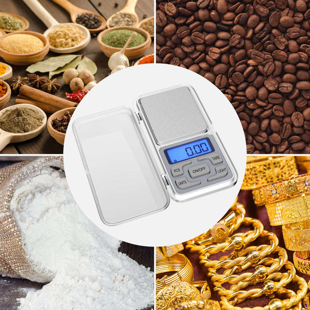 Gvolatee Digitale Taschenwaage 500 g / 0,1 g – Präzise Miniwaage mit LCD-Display, Tara-Funktion & Edelstahlfläche für Hanf, Kräuter & Schmuck