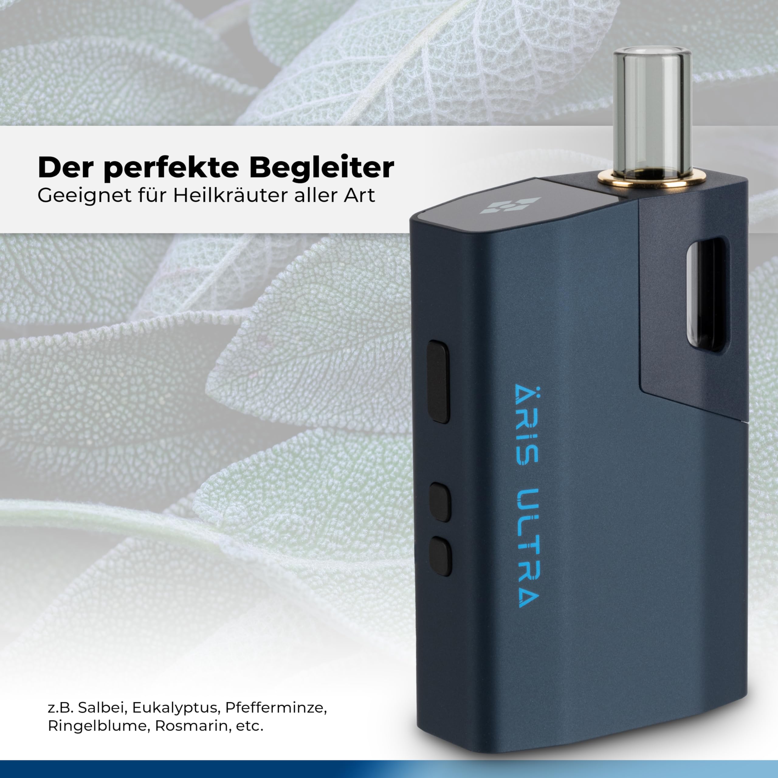 WOLKENKRAFT ÄRiS ULTRA Vaporizer – Premium Vaporizer mit Titan-Kammer, USB-C & ECA-Konvektion | Nachtblau