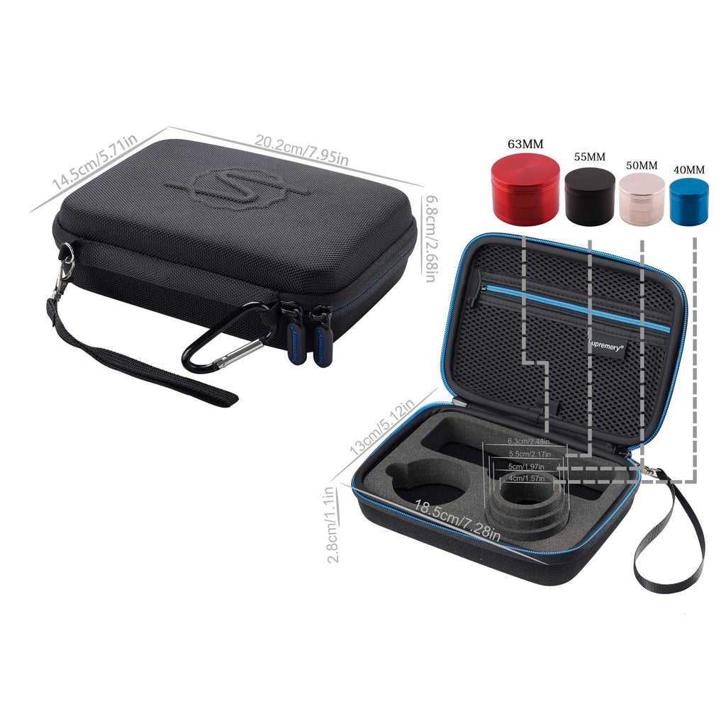 Supremery Tasche für Storz & Bickel VENTY Vaporizer – Wasserabweisende Schutzhülle mit Zubehörfächern & perfekter Passform (Schwarz-Blau)