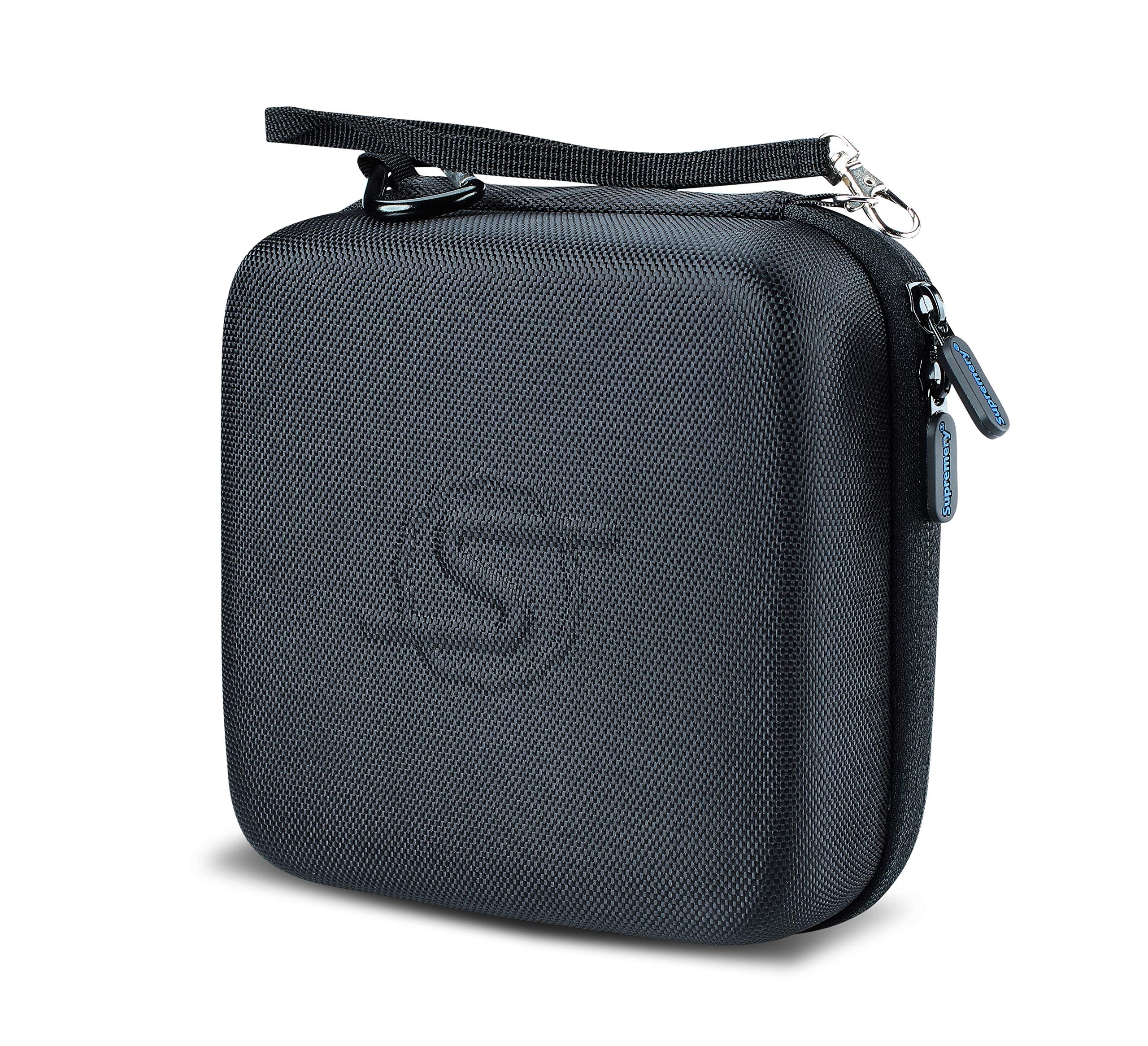 Supremery Tasche für Storz & Bickel Mighty & Mighty+ Vaporizer – Stoßfeste Tragetasche mit Zubehörfach & Handschlaufe (Schwarz-Blau)